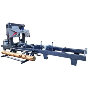 Trak-Met TTP-600 Premium vízszintes rönkvágó szalagfűrész hidraulikával