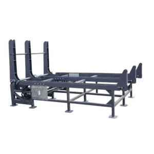 Trak-Met PKTT rönkfeladó és behordó asztal vízszintes szalagfűrészekhez